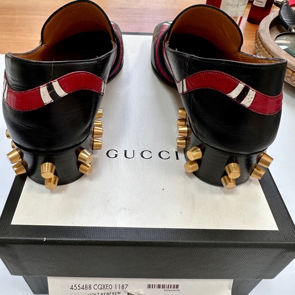 Authentic Gucci Marmont loafers in sz 37 - Picture 4 of 12